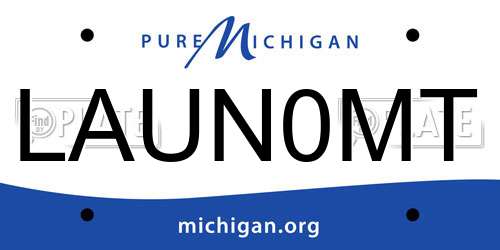 LAUN0MT Michigan License Plate