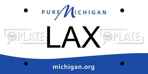 LAX Michigan License Plate