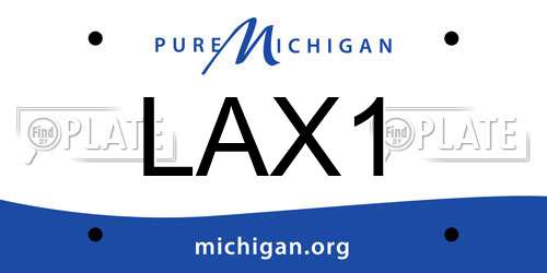 LAX1 Michigan License Plate