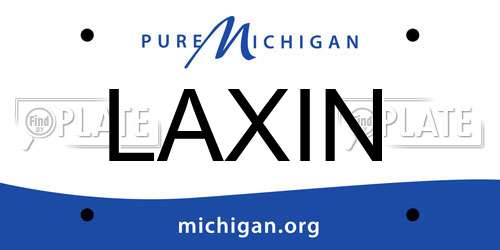 LAXIN Michigan License Plate