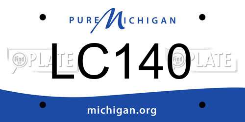 LC140 Michigan License Plate