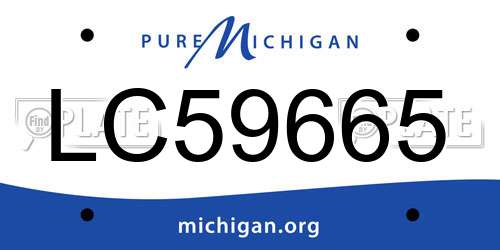LC59665 Michigan License Plate