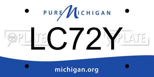 LC72Y Michigan License Plate