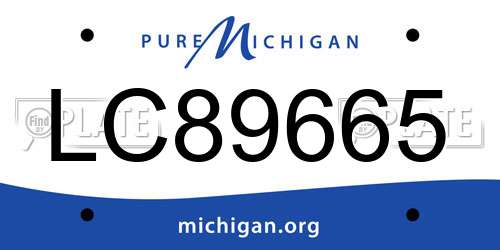 LC89665 Michigan License Plate