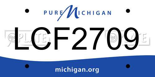LCF2709 Michigan License Plate