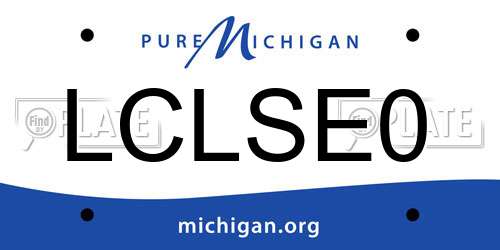LCLSE0 Michigan License Plate
