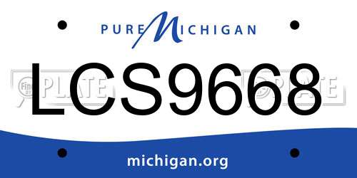 LCS9668 Michigan License Plate