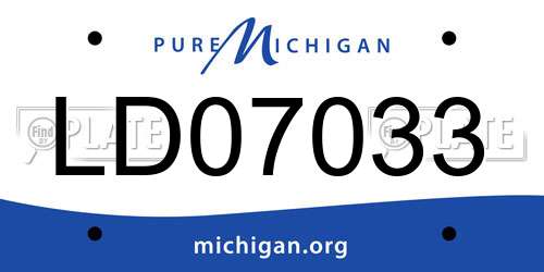 LD07033 Michigan License Plate
