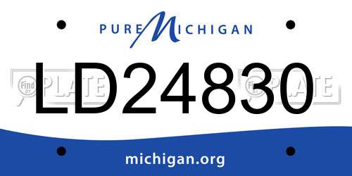 LD24830 Michigan License Plate