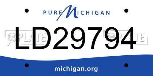 LD29794 Michigan License Plate