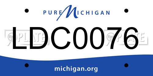 LDC0076 Michigan License Plate