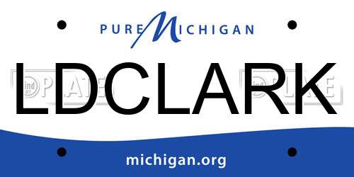 LDCLARK Michigan License Plate