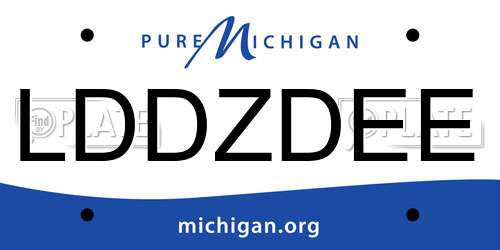 LDDZDEE Michigan License Plate