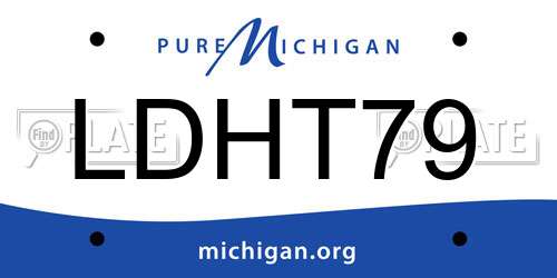 LDHT79 Michigan License Plate