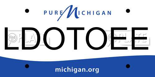LDOTOEE Michigan License Plate