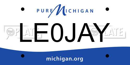 LE0JAY Michigan License Plate