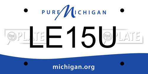 LE15U Michigan License Plate