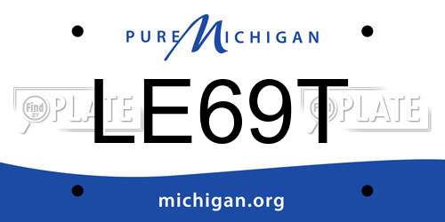 LE69T Michigan License Plate