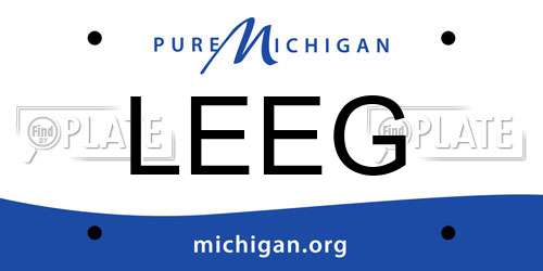 LEEG Michigan License Plate