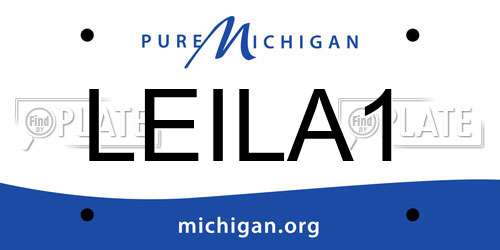 LEILA1 Michigan License Plate