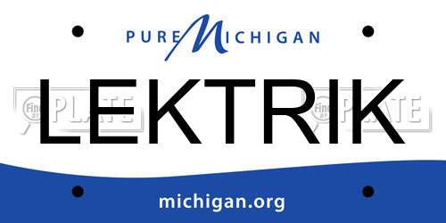 LEKTRIK Michigan License Plate