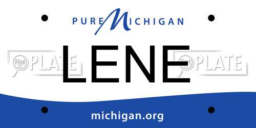 LENE Michigan License Plate