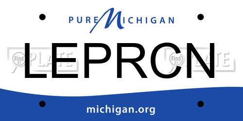 LEPRCN Michigan License Plate