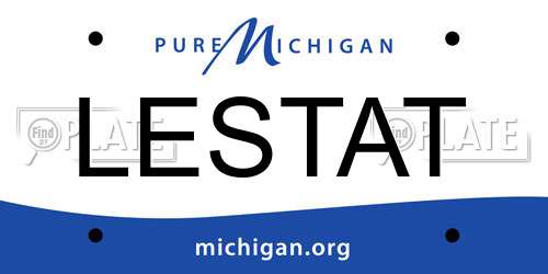 LESTAT Michigan License Plate