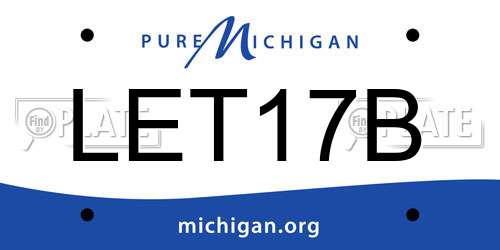 LET17B Michigan License Plate