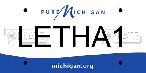 LETHA1 Michigan License Plate