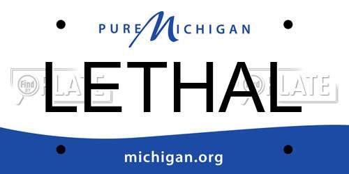 LETHAL Michigan License Plate