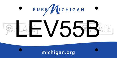 LEV55B Michigan License Plate