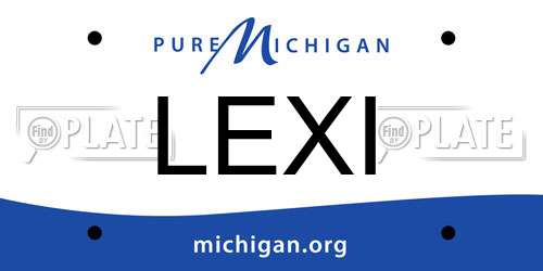 LEXI Michigan License Plate