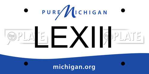 LEXIII Michigan License Plate