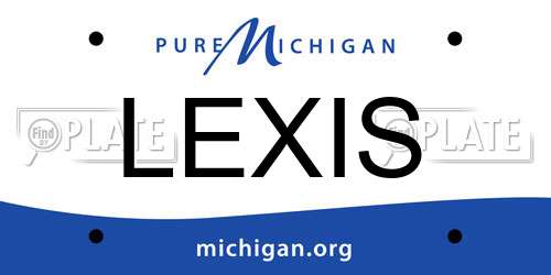 LEXIS Michigan License Plate