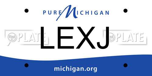 LEXJ Michigan License Plate