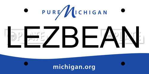 LEZBEAN Michigan License Plate