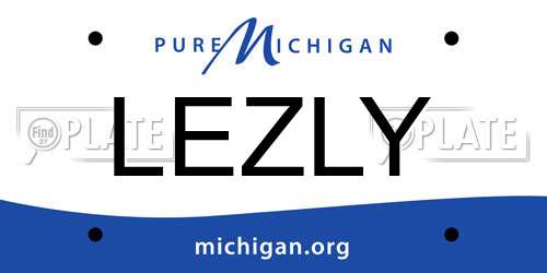 LEZLY Michigan License Plate