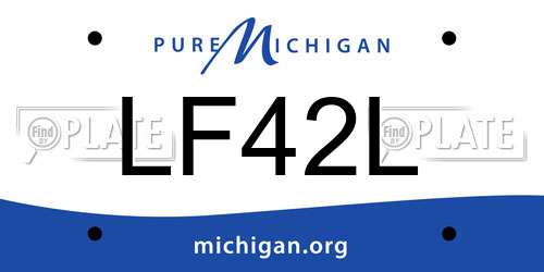 LF42L Michigan License Plate