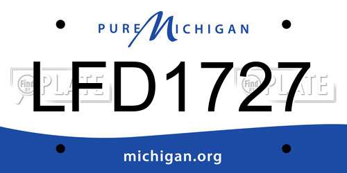 LFD1727 Michigan License Plate