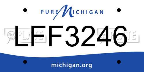 LFF3246 Michigan License Plate