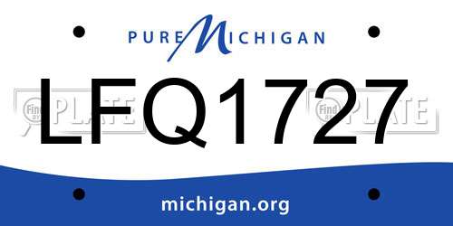 LFQ1727 Michigan License Plate