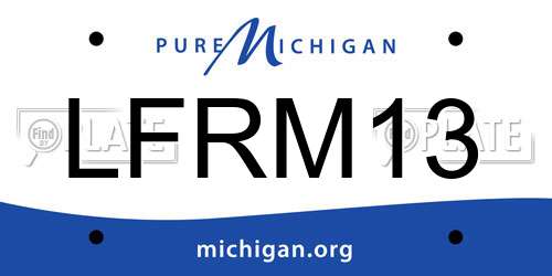 LFRM13 Michigan License Plate