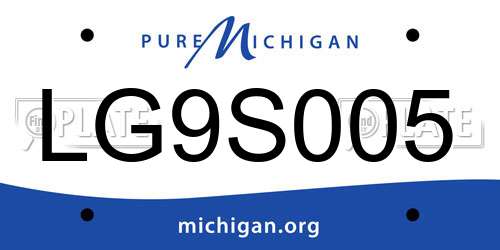 LG9S005 Michigan License Plate