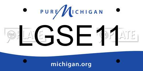 LGSE11 Michigan License Plate