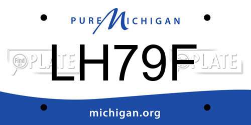 LH79F Michigan License Plate
