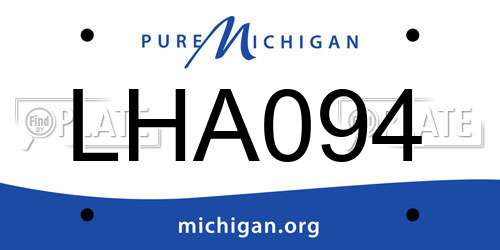 LHA094 Michigan License Plate