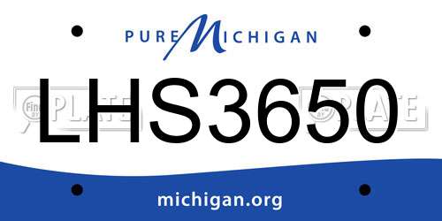 LHS3650 Michigan License Plate