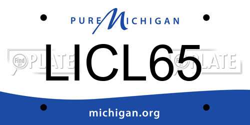 LICL65 Michigan License Plate
