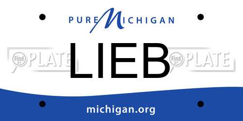 LIEB Michigan License Plate